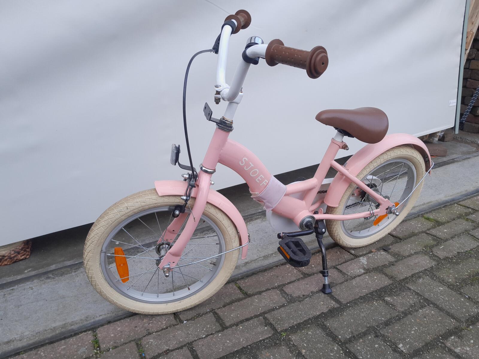 16 cali Sjoef meisjesfiets z een terugtraprem. - obrazek 2