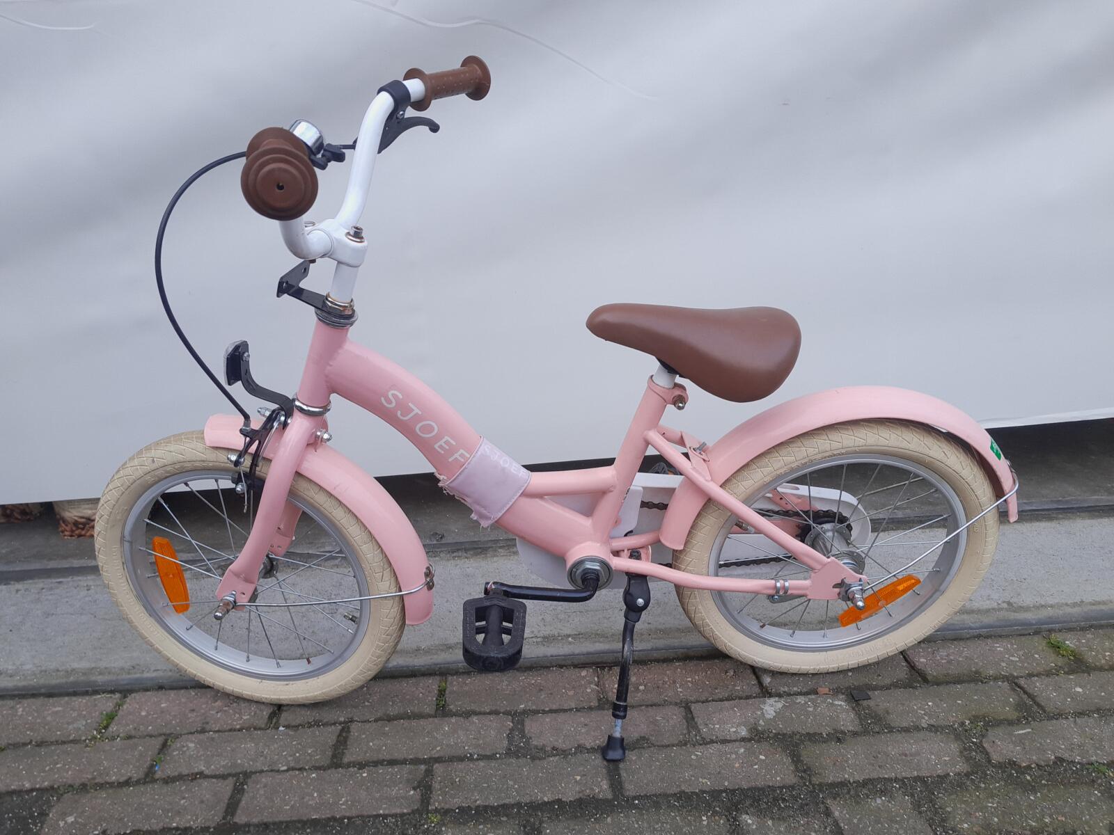 16 cali Sjoef meisjesfiets z een terugtraprem. - obrazek 3