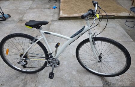 BTwinOriginal 300 Biały Decathlon Btwin Trekkingowy Miejski
